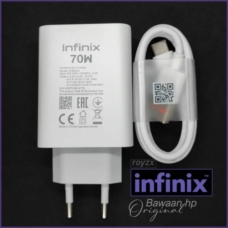 CARGADOR TIPO C 70W INFINIX