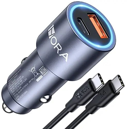 CARGADOR DE CARRO CON CABLE V8