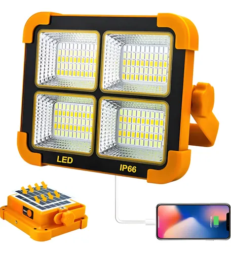 LAMPARA SOLAR PORTABLE RECARGABLE CUADRADO