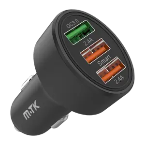 ADAPTADOR CARGADOR DE VEHICULO SIN CAJA 2 PUERTOS A