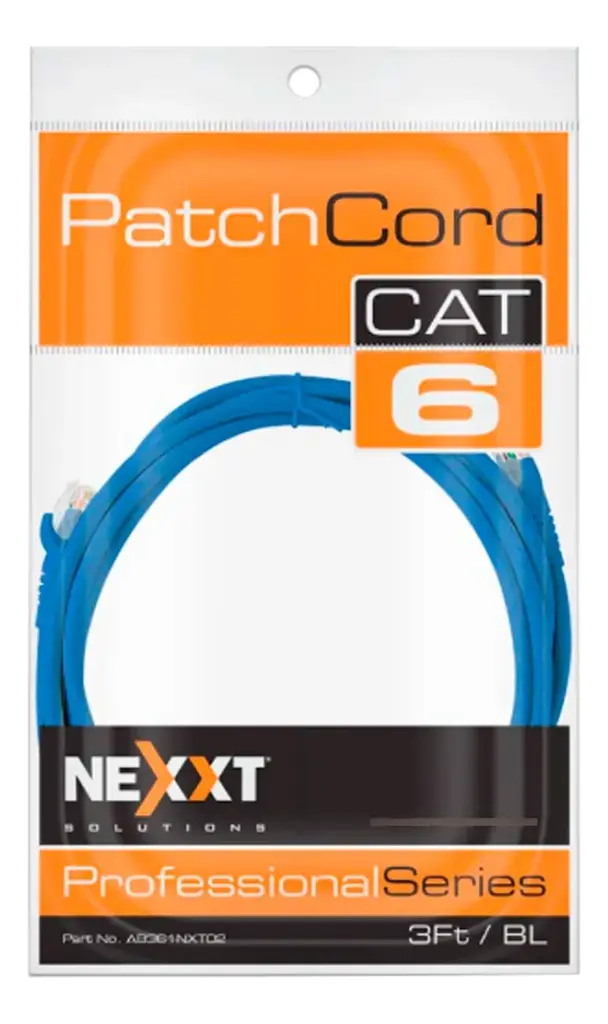 CABLE PATCH CORD CAT6 3 PIES AZUL