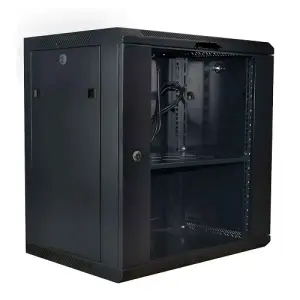 Gabinete de Pared 12U TECLAM con Vidrio y Ventilador