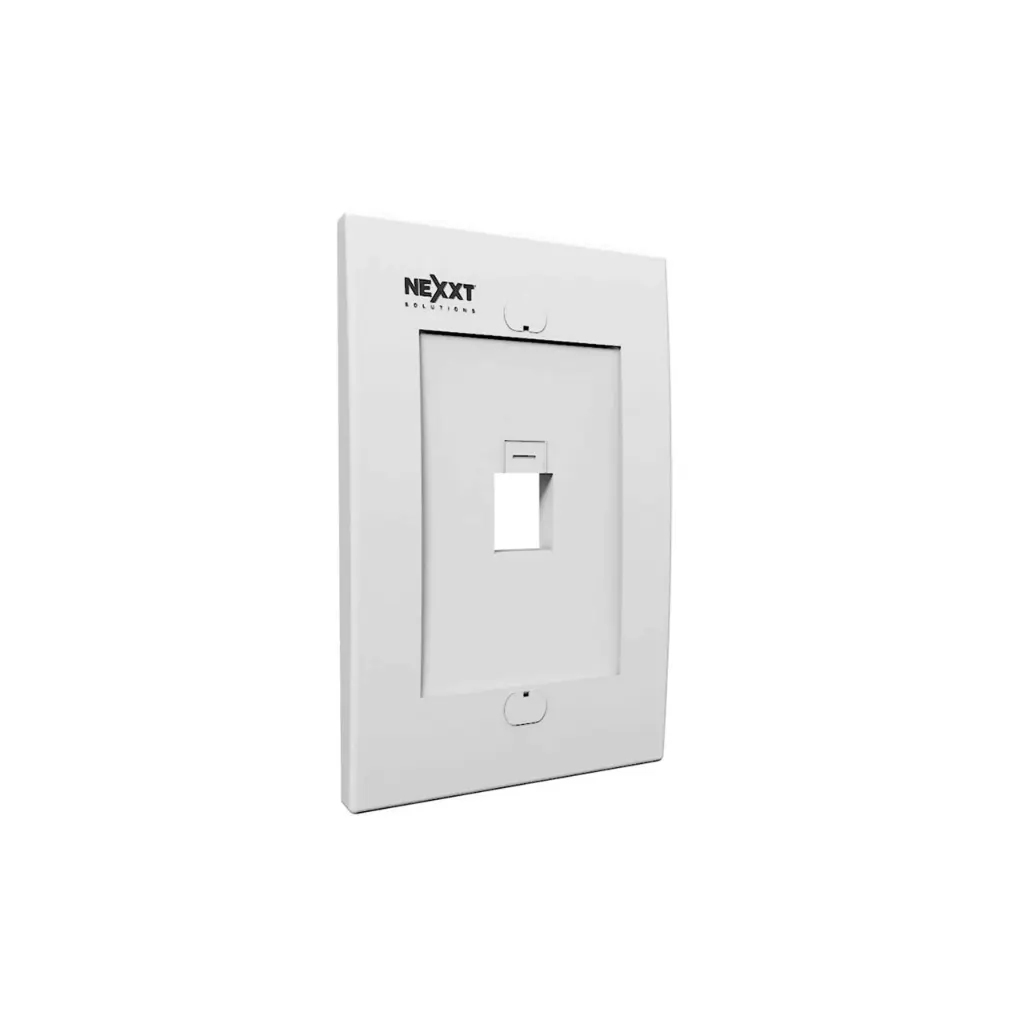 Faceplate Nexxt De 1 Puerto Rj45 De Pared Cat5e 6 Blanco