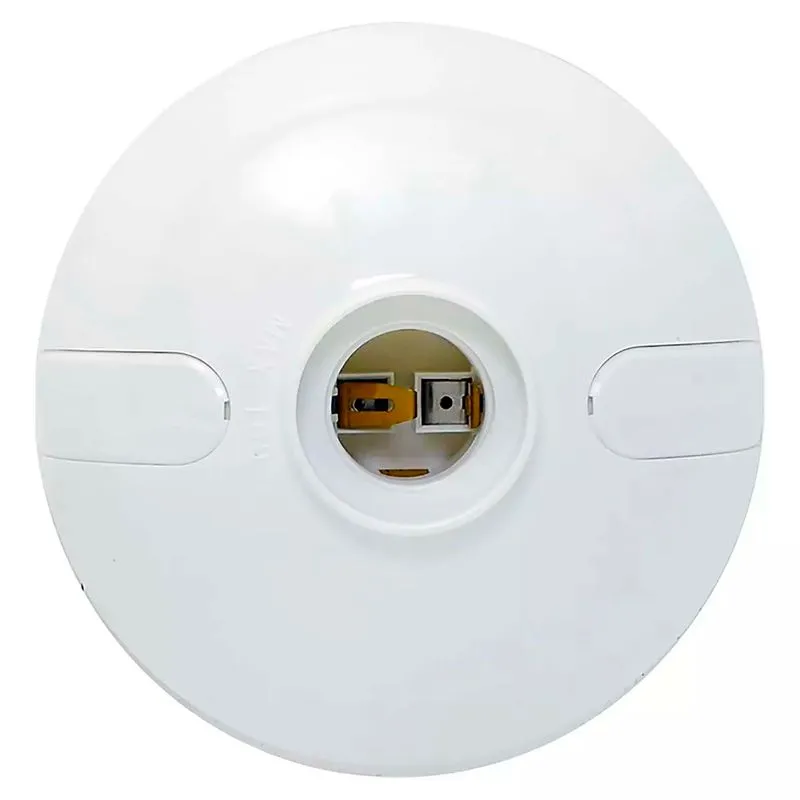 BOQUILLA PLATÓN E27 PLASTICO 125/250V 4A 150W BLANCO 10U/C
