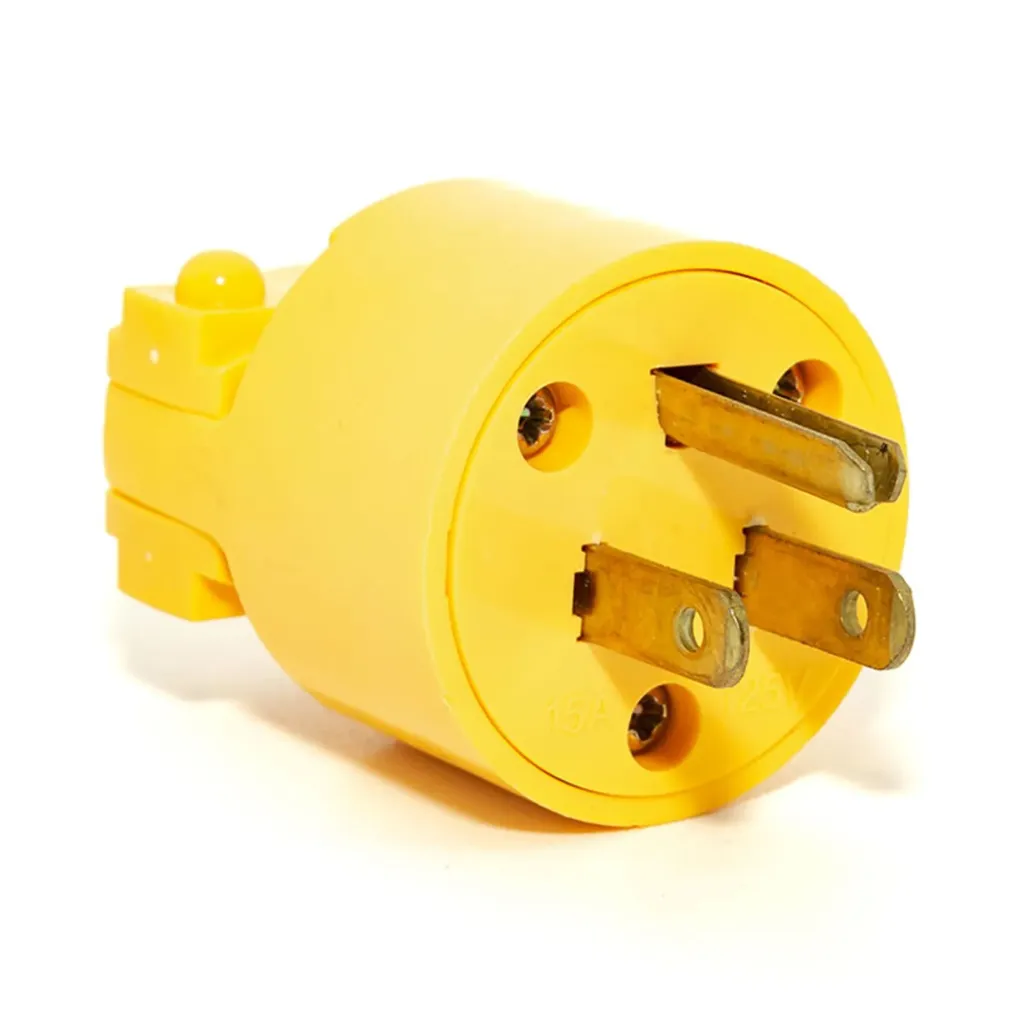 ENCHUFE MACHO 3P 250V 15A AMARILLO
