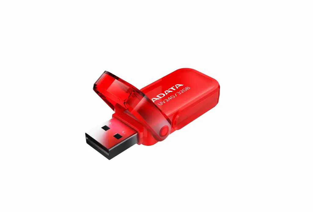 FLASH MEMORY ADATA 32GB UV240 USB 2.0 ROJO