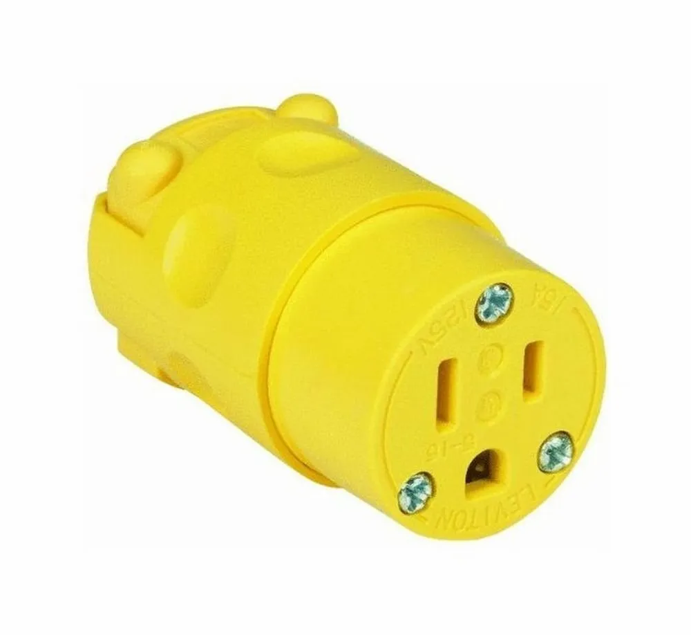 ENCHUFE HEMBRA 3P 250V 15A AMARILLO