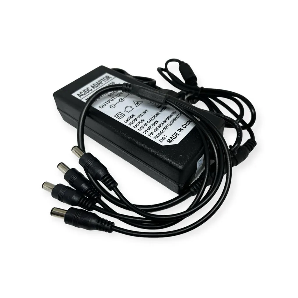 FUENTE REGULADA 110V/ 12 VDC 5 AMP PARA 4 CAMARAS