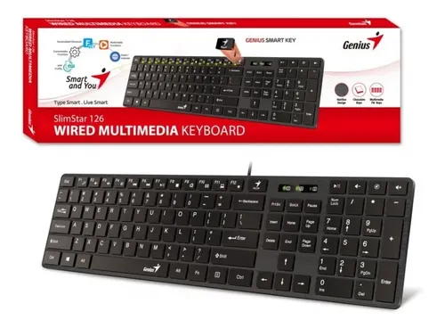TECLADO GENIUS SLIMSTAR 126 WIRED AI COPILOT