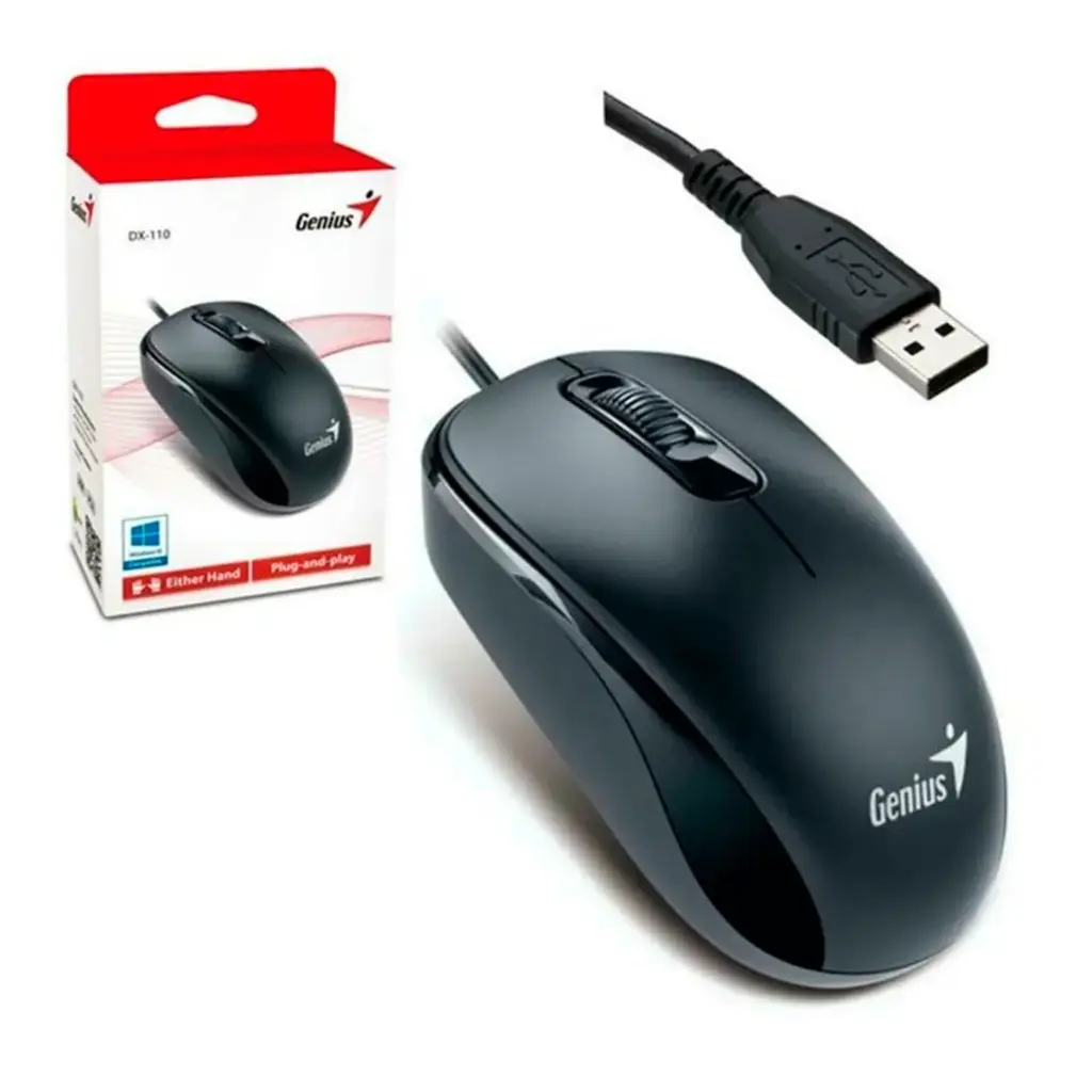 MOUSE GENIUS NETSCROLL DX-110 OPTICO USB BLACK