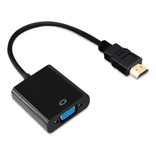 ADAPTADOR CONVERTIDOR HDMI MACHO A VGA, CON AUDIO Y VIDEO