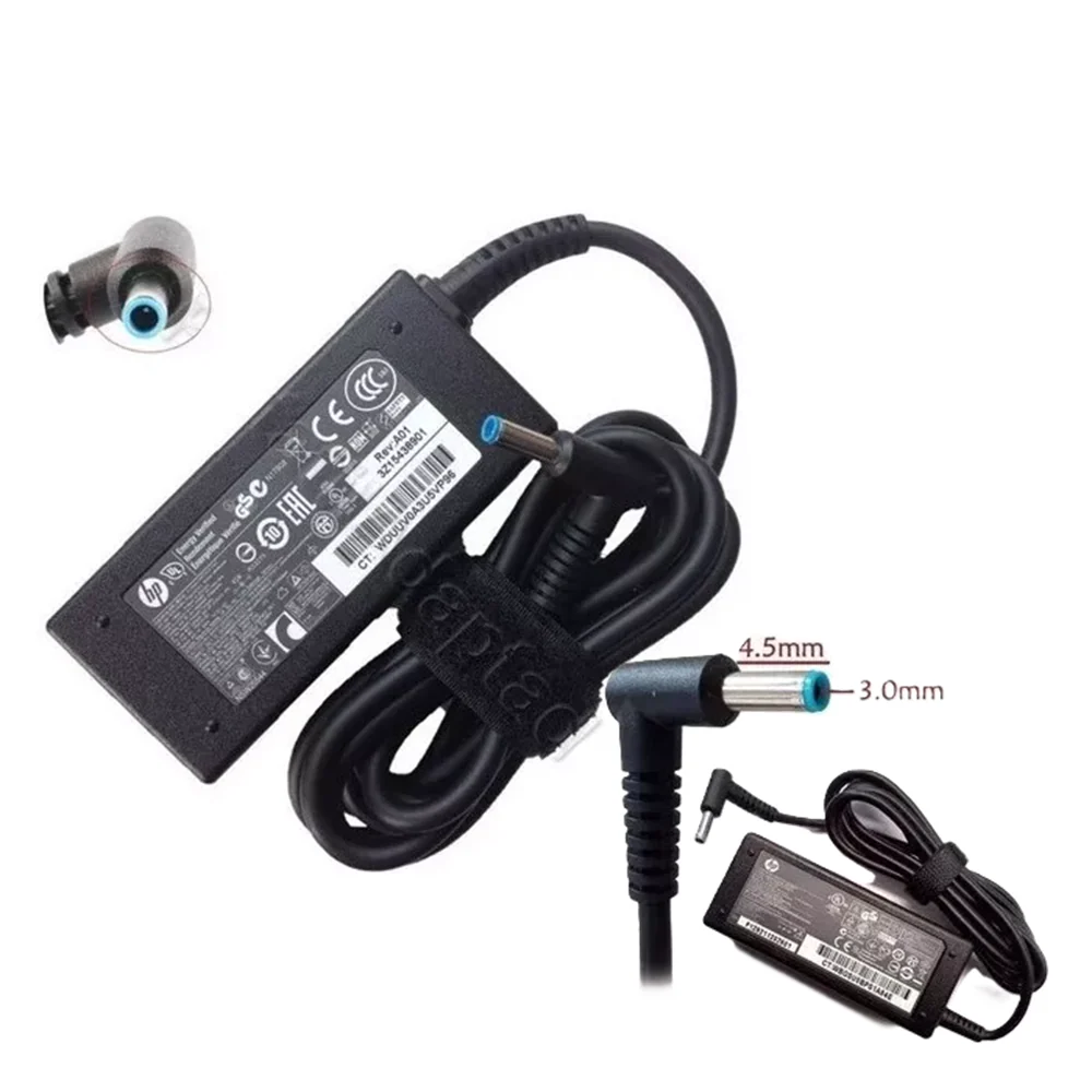 CARGADOR PARA LAPTOP HP 19.5V 2.31A 45W PLUG 4.5*3.0 AGUJA AZUL