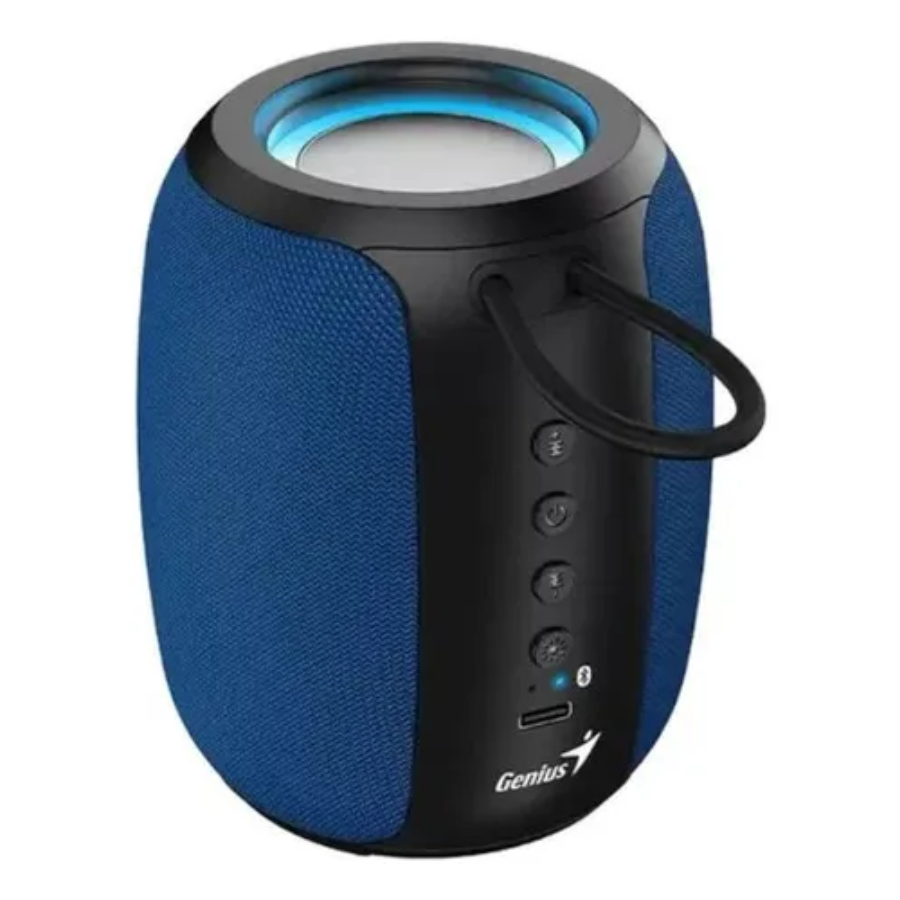 BOCINA PORTATIL INALAMBRICA GENIUS SP-915BT AZUL 5W RMS RGB
