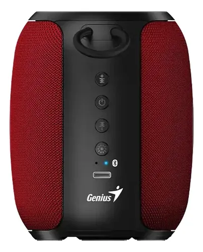BOCINA PORTATIL INALAMBRICA GENIUS SP-915BT ROJO 5W RMS RGB