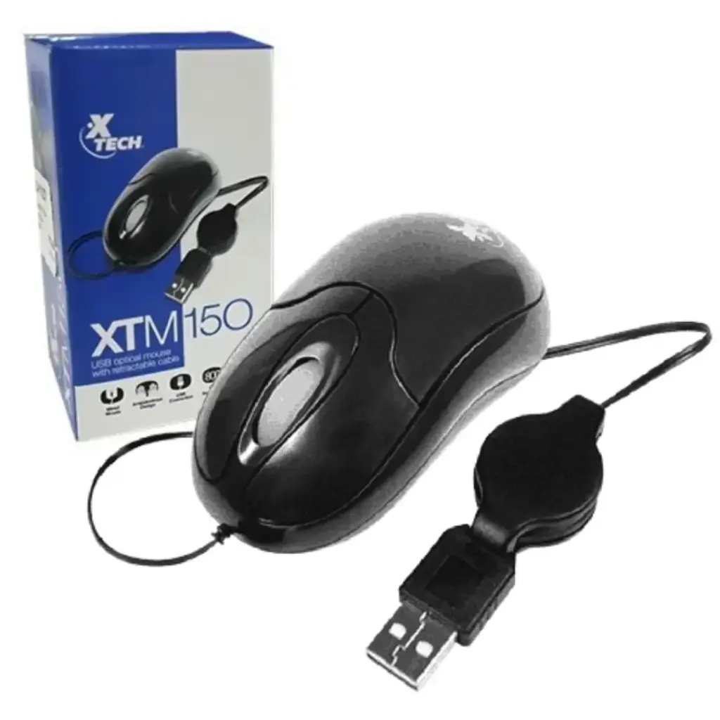 Mouse Xtech Mini Retractable Optical  USB XTM150