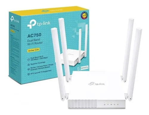 ROUTER INALAMBRIO TP-LINK AC750 Archer C24 DOBLE BANDA