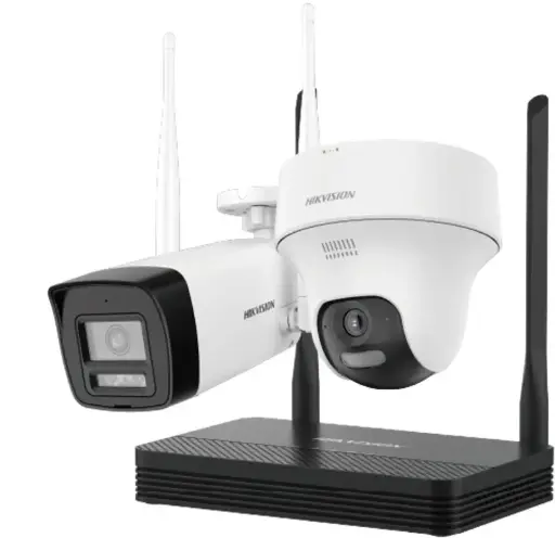 KIT DE NVS WIFI DE 2 MP, H.265, UNA BALA Y UNA TORRETA