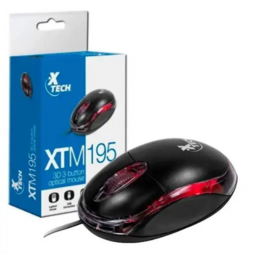 [XTM195] Mouse Xtech XTM195 Optico USB 3 botones 1000DPI